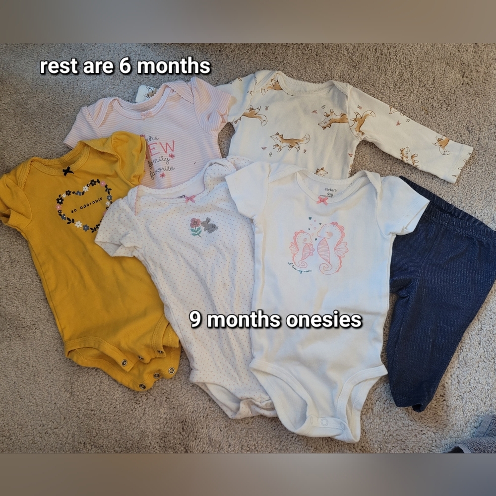 6-9 months onesies bundle Carters